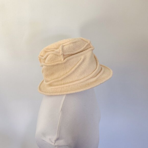Unique Ivory Wool Hat - Picture 1 of 11